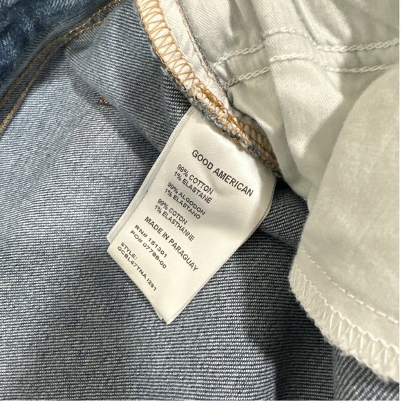 NEW Good American [ 20‎ ] High Rise Good Classic Bootcut Raw Hem Jeans - Picture 15 of 16